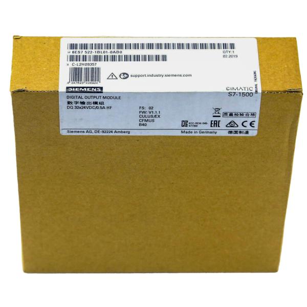 SIEMENS PLC SIMATIC S7-1500 DQ 32X24VDC/0.5A ST 6ES7522-1BL01-0AB0 MODULE