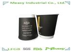 10oz 330ml Coffee eco friendly disposable cups Black Full Color Flexo Printing