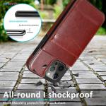 Lightweight Flip Stand Card Holder Leather Wallet Phone Case for iPhone 15 Pro