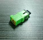Green SC / APC Fiber Optic Adapter With Metal Shutter Low Insertion Loss