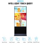 55 65 75inch Interactive Android System Vertical Floor Stand Indoor Hotel