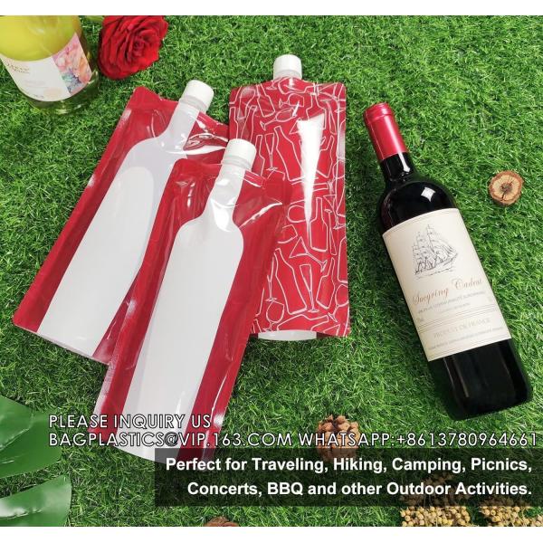 Foldable Wine Bags Travel Wine Bags Wine Pouch With Collapsible Funnel Wine Bottle Bag Flask For Travel,Party