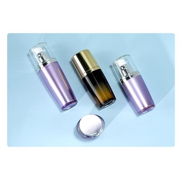 30ml 60ml 100ml Purple Empty Skincare Bottles Luxury Lotion Pump Bottle With Acrylic Base Material