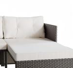 3 Seater Rattan Garden Sofa Set Luxury Balcony Leisure Lounge Wicker Patio