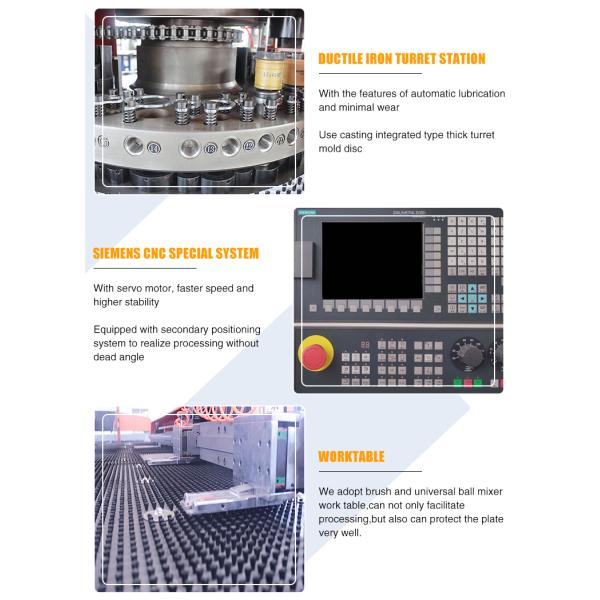 Siemens Control System 5mm Stainless Steel Sheet Servo Type Cnc Turret Punching Machine