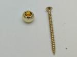 Round Ball Coffin Accessories Zamak Materail Screw ZD05B In Gold Plating