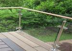 Durable Glass Balustrade Stainless Steel Handrails , Tempered Glass Railing