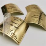 Custom High-end Metal Aluminum Perfume Packing Embossing Gold Roll Stickers