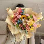 3D Print Mixed Pulp Art Paper Flower Wrapping Paper for Colorful Bouquet