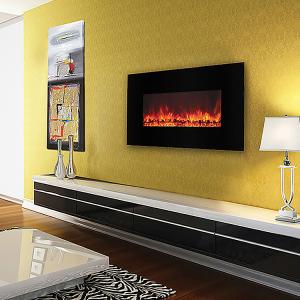 Wholesale 50'' Chimney Multi-Color Flame Wall-Mounted Electric Fireplace Home Decorative from china suppliers