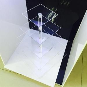 Wholesale clear acrylic 5 tier square cake display racks cupcake stand for birthday cake display rac from china suppliers