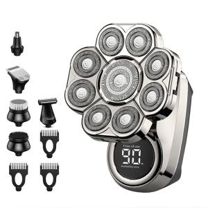 Wholesale 6 In 1 Waterproof Head Shaver Multifunctional Grooming Kit Cordless Electric Razor from china suppliers