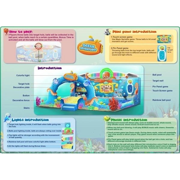 Ocean Adventure Interactive Children'S Ball Pool For Soft Play