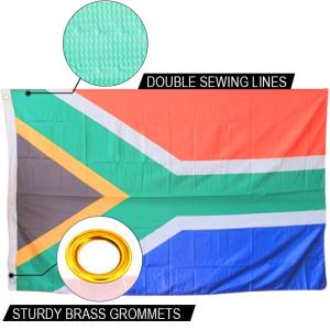 Wholesale South Africa National Flag 90 X 150cm Knitted Polyester Single Reverse from china suppliers