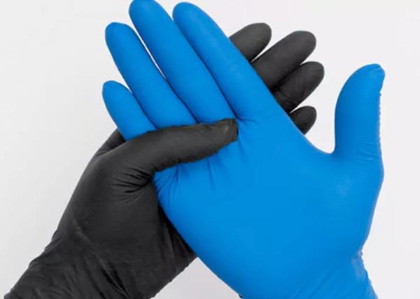 Wholesale blue powder free non medical disposable nitrile glove high quality