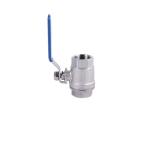 1" Silver Threaded Ball Valve for WZ1000WOG Stainless Steel201 2pc 3A DIN NPT