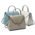 2024 Leather Tote Bag Crossbody with Lockhandbag Fashion Autumn Blue Women's