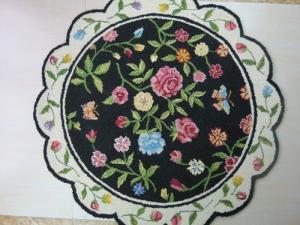 Wholesale Jute Cloth An-ti Slip Backing Handtufted Wool Flower Carpet & Rug Circle Rug from china suppliers