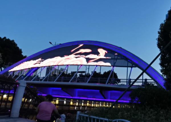 P31.25 High Brightness Transparent LED Display For Glass Wall , Advertising LED