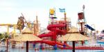 Colorful Aqua Playground Fiberglass Water Slide , Theme Park Equiment