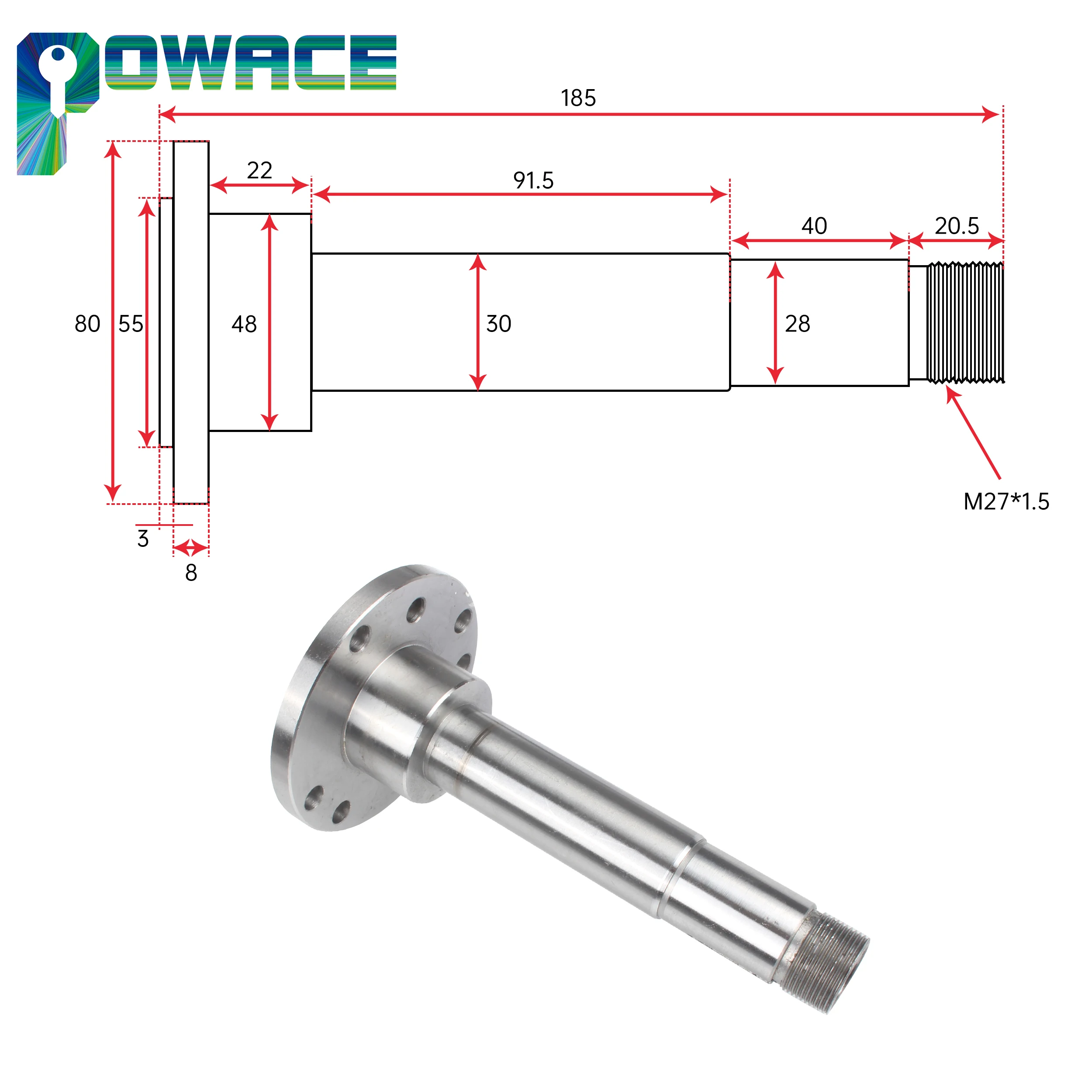 Spindle Main Shaft For CJ0618 Mini Lathe Machine Accessories