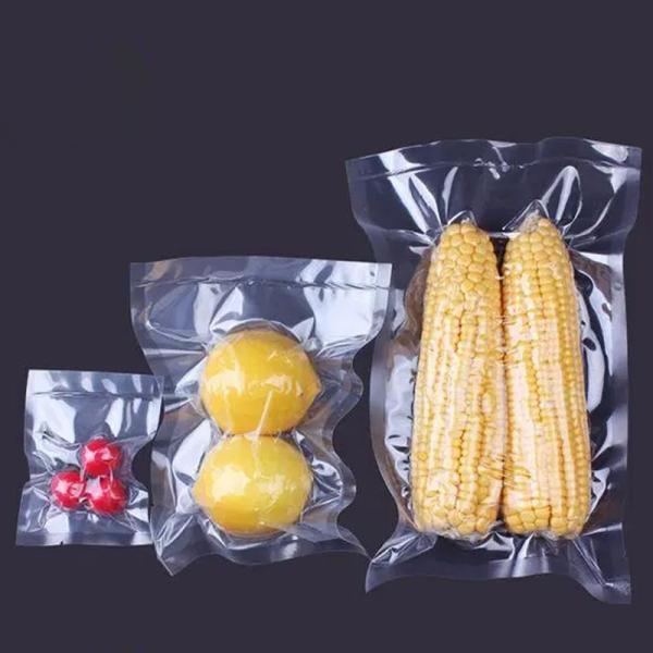 Storage Vacuum Plastic Bag For Food Three Sides Seal Transparent Nylon