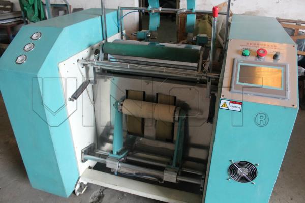 High Efficiency Cling Film Making Machine / Plastic Film Slitting Equipment With Roll Materials