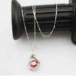 Women Jewelry 8mm x10mm Garnet Cubic Zircon Pendant Necklace (P36 )