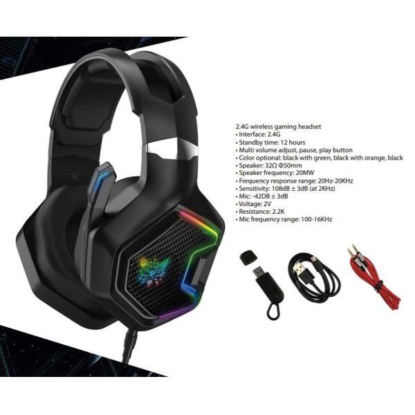 PS4 PC 2.2kohm 117dB Onikuma K1pro Wireless Gaming Headset