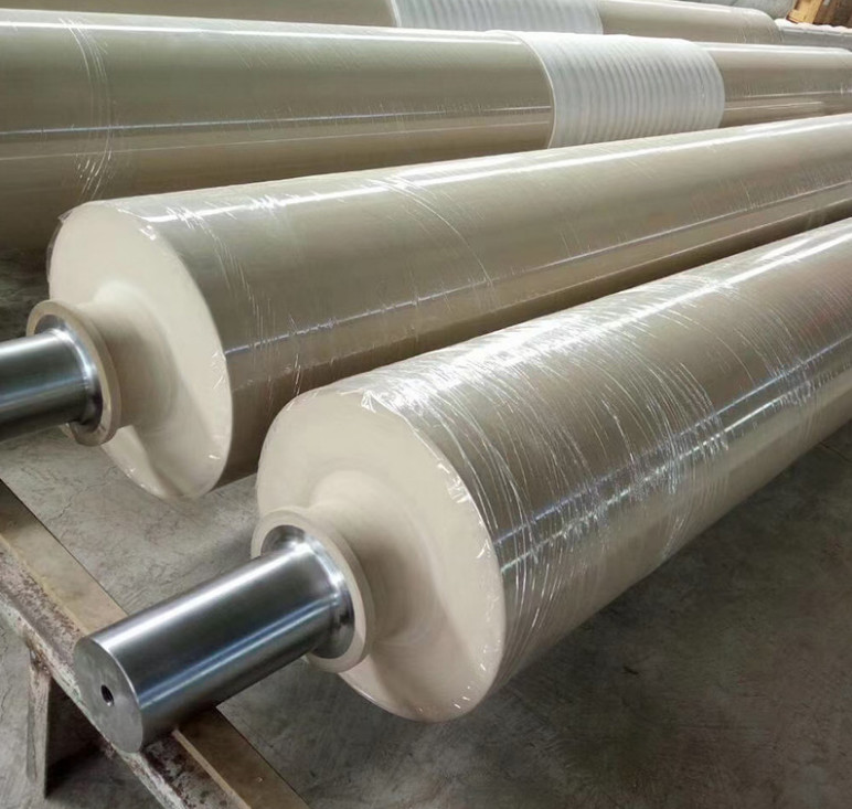 PU Polyurethane Cot Wear Resistant Unpowered Roller With Double Shaft
