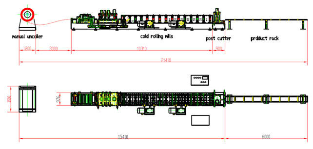 C Section Roll Forming Machine , C Purlin Forming Machine For Building Material