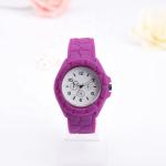 Promotional Gifts Silicone Rubber Bracelet Watch Purple Color With RoHS & CE