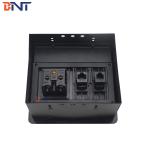 BNT Hot sale office furniture clamshell brush hidden in desk table mounted