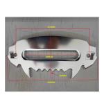 Solid Billet Aluminium Winch Rope Fairlead 900g Carton Package 254mm Bolt