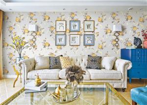 Wholesale Removable Indoor Non Woven Wallcovering For Bedroom Walls , Flower Design from china suppliers