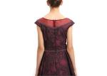 Custom Long Tapestry Fabric Muslim Party Gown Floor Length Purple Red