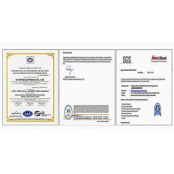 Achromatic K9 Optical Glass Lens Doublet Telescope Convex Concave Spherical Lens