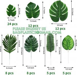Wholesale Kinds Artificial Palm Leaves Tropical Fake Leaves, Monstera Leaf Faux Leaves Party Table Decoration Wedding Birthday from china suppliers