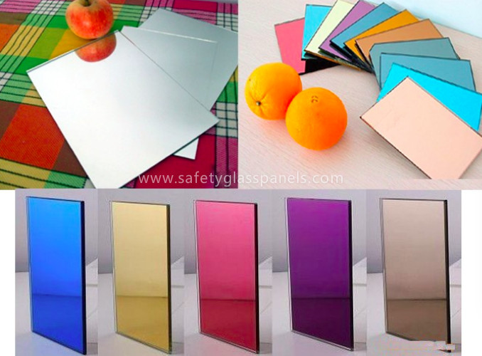 Coloured Anti Clear Sheet Glass Floating , Architectural / Vehicle Glass Mirrors