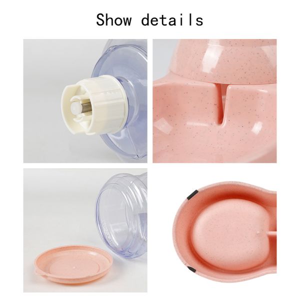 Wet Food Automatic Cat Feeder Bowl With PP Straw Material 3.8L