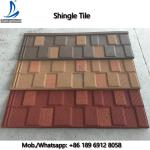 Flat Roof Tile Zinc-Aluminium Stone Coated Steel Shingles Materials 0.45mm