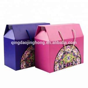 Wholesale fruit vegetable gift color corrugated carton box with rope from china suppliers