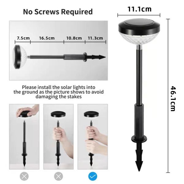 ABS PC Lamp Body Material Solar Pathway Lights Whole Decorative Solar Garden Lights