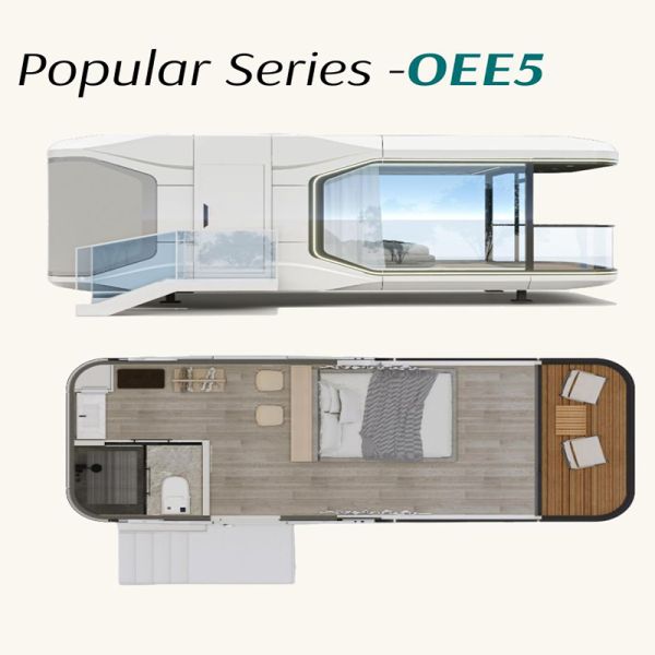 Luxury Bedroom Living Room Modern Prefab Smart Tiny Space Capsule Mobile Modular Container Capsule House Hotel