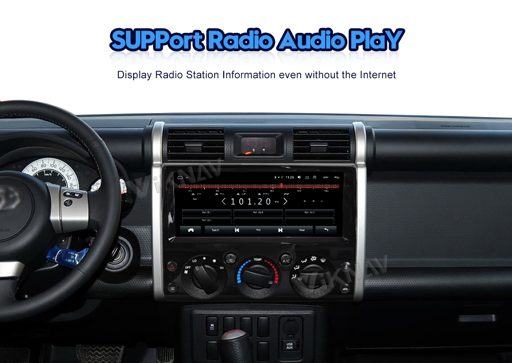 8 Core 128GB Car Multimedia Player For Toyota FJ Land Cruiser 2007-2017