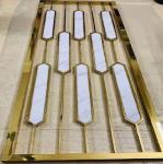 304 Stainless steel framed room divider panel laser cut metal screen