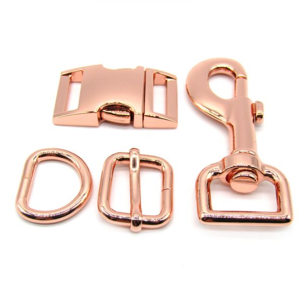 Dog Collars Accessories Hardware Metal Adjustable Slider Quick Release Buckle for Dog Collar