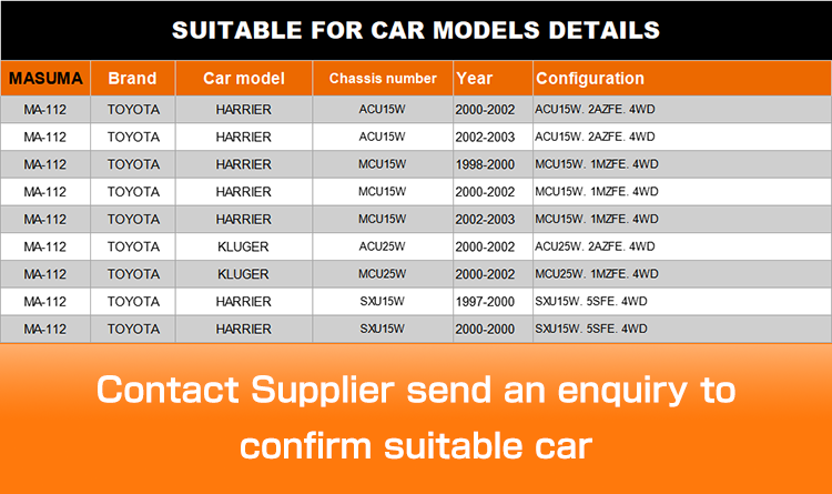 1990-1997 Year TOYOTA HARRIER ACU15 Lower Control Arm 48730-48050 48730-48020 48730-48051