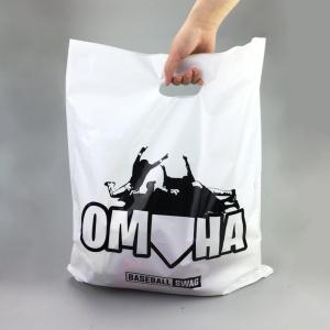 Wholesale 12x17 White Black Die-cut handle mailing bag, Plastic carry Bags, Gift Bags, Glossy Bags, , Bags with your own logo from china suppliers