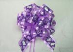 Christmas Gift Stripes , Swirls Pom Pom Bow , 5" Wide wired ribbon bows 120U